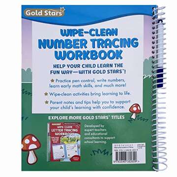 Wipe Clean Number Tracing Workbook for Preschool Kids Ages 3-5: Practice Pen Control, Numbers, Early...