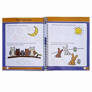 Wipe Clean Number Tracing Workbook for Preschool Kids Ages 3-5: Practice Pen Control, Numbers, Early Math Skills, Wipe Off Pen Included (Gold Star Series)