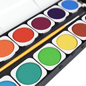 ARTEZA Watercolor Paint Set for Kids - 25 Vibrant Colors