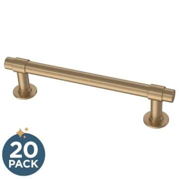 Franklin Brass Francisco (10-Pack) Cabinet Handles 4' Hole Center Champagne Bronze Kitchen Drawer, G...