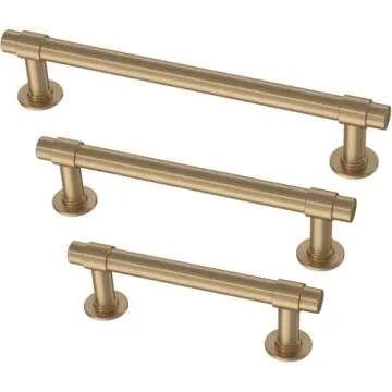 Franklin Brass Francisco (10-Pack) Cabinet Handles 4' Hole Center Champagne Bronze Kitchen Drawer, Gold Pulls, Dresser, Furniture Hardware P29617Z-CZ-B