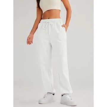 AUTOMET Womens Sweatpants Fleece Lined Fall Outfits Baggy High Waisted Straight Leg Sweat Pants 2025...