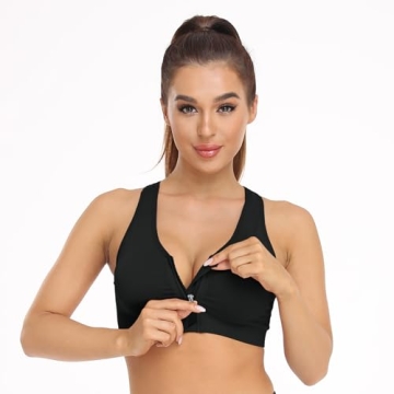 Wireless Front Zip Sports Bra Pack for Women