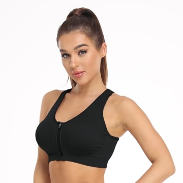 Wireless Front Zip Sports Bra Pack for Women
