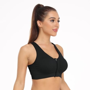 Wireless Front Zip Sports Bra Pack for Women