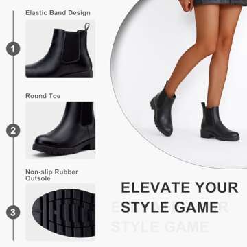 Vepose 9607 Chelsea Ankle Boots for Stylish Comfort