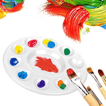 CENTSTAR 15 Pcs Round Paint Tray Palettes for Artists