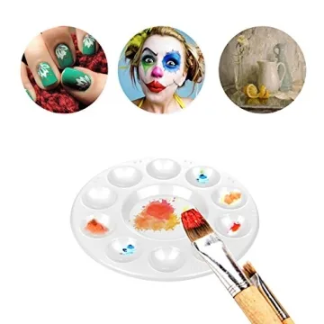 CENTSTAR 15 Pcs Round Paint Tray Palettes for Artists