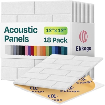Ekkogo Acoustic Panels 18-Pack - Premium Soundproofing Solution