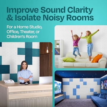 Ekkogo Acoustic Panels 18-Pack Soundproof Wall Panels