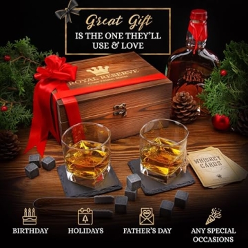Artisan Whiskey Stones Gift Set for Men - Royal Reserve