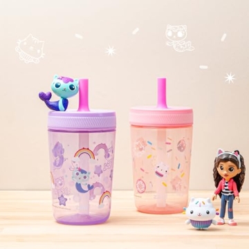 Gabby's Dollhouse Toddler Cups - 15oz Leak-Proof 2-Pack