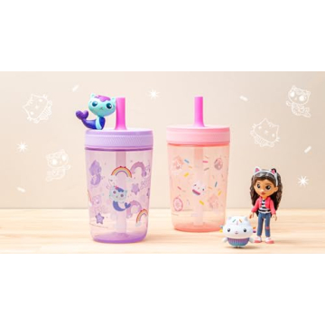 Gabby's Dollhouse Toddler Cups - 15oz Leak-Proof 2-Pack