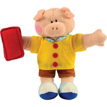 Constructive Playthings "The Three Little Pigs" Wolf and Pig Puppet Set from The Childhood Favorite Book