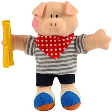 Constructive Playthings "The Three Little Pigs" Wolf and Pig Puppet Set from The Childhood Favorite Book