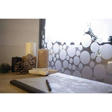 d-c-fix 346-0211 Self-Adhesive Privacy Glass Window Film, Milky, 17" x 78" Roll