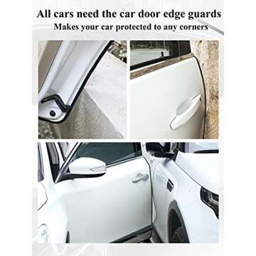 SYOAUTO 65Ft(20M) Door Edge Guard Black Car Door Edge Guards Door Edge Protector for Cars Rubber Auto Door Trim U Shape Build in Metal Sheet No Need Adhesive Easy to Cut Door Guards for Most Cars