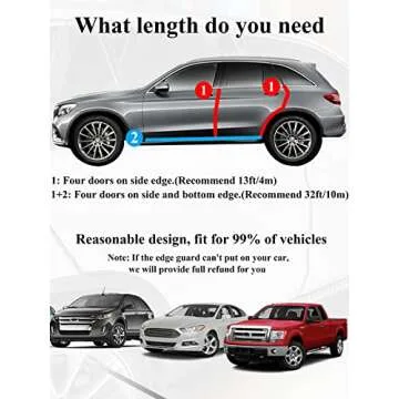 SYOAUTO 65Ft(20M) Door Edge Guard Black Car Door Edge Guards Door Edge Protector for Cars Rubber Auto Door Trim U Shape Build in Metal Sheet No Need Adhesive Easy to Cut Door Guards for Most Cars