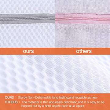 Kimmama Extra Large Heavy Duty Mesh Wash Laundry Bag- Pack of 4 (2 ExtraLarge+2 Large) 125gsm Net Fabric Durable and Reusable Wash bag,Travel Organization Bag for Clothes,Jeans,Bath Towels,Bed Sheets