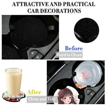 100 PCS Sublimation Blank Car Coasters, 2.75 in Circular Opening Blank Sublimation Coasters for Thermal Sublimation DIY Crafts,Car Coasters.