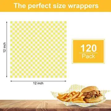 Colorful Deli Wax Paper Sheets - 120 Count for Easy Food Wrapping