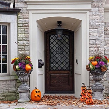 Toiyason 14inch Light Up Evil Pumpkin Scary Halloween Decor