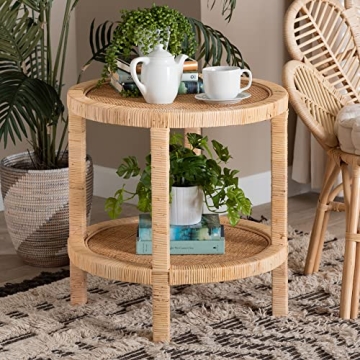 bali & pari Bella Rattan End Table for Elegant Homes