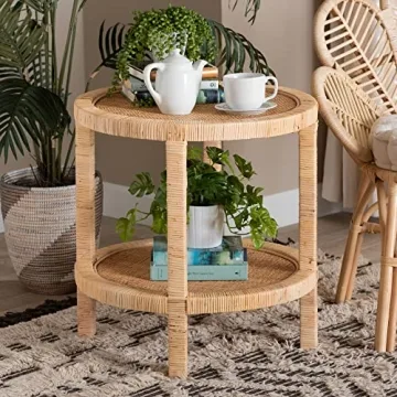 bali & pari Bella Rattan End Table for Elegant Homes