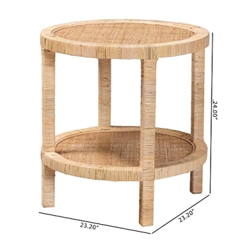 bali & pari Bella Rattan End Table for Elegant Homes