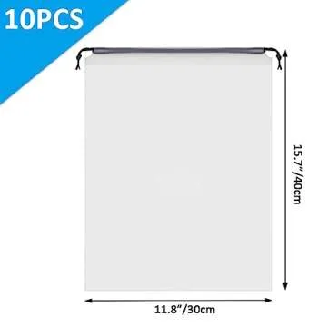 Clear Shoe Bags for Travel 10 PCS, 15.7" x 11.8" Drawstring Travel Shoe Bags for Packing, Waterproof...