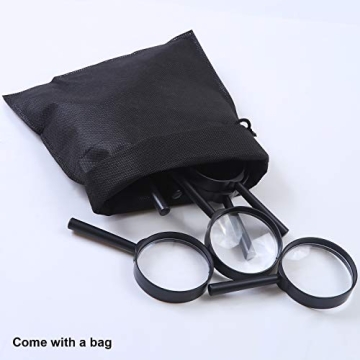 Elcoho 15 Pack Magnifying Glass for Fun and Learning
