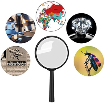 Elcoho 15 Pack Magnifying Glass for Fun and Learning