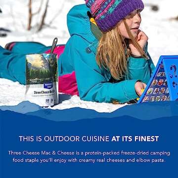 Backpacker's Pantry Three Cheese Mac & Cheese - Freeze Dried Backpacking & Camping Food - Emergency Food - 24 Grams of Protein, Vegetarian, 1 count
