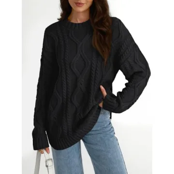 Oversized Cable Knit Sweaters for Women 2024