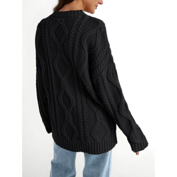Oversized Cable Knit Sweaters for Women 2024