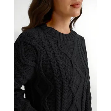 Oversized Cable Knit Sweaters for Women 2024
