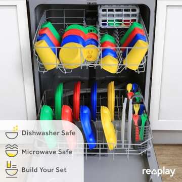 Re-Play Made in USA 10 Oz. Sippy Cups for Toddlers, Pack of 6 - Reusable Spill Proof Cups for Kids, Dishwasher/Microwave Safe - Hard Spout Sippy Cups for Toddlers 3.13" x 6.25", Crayon Box