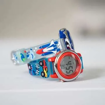Monster Truck 3D Digital Light Up Watch for Boys, Kids, Children, Kids - Waterproof - School Watch