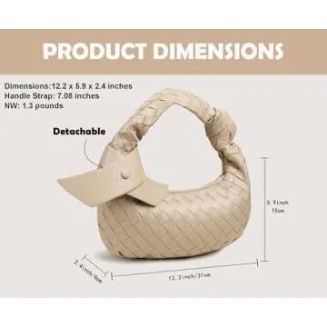 Leather Woven Bag for Women, Woven Knot Clutch Bag, Dumpling Bag Hobo Bag, Vegan Leather Top Handle Bag, Leather Purse Tote Handbag, Evening Bag, Braided Bag,Beige