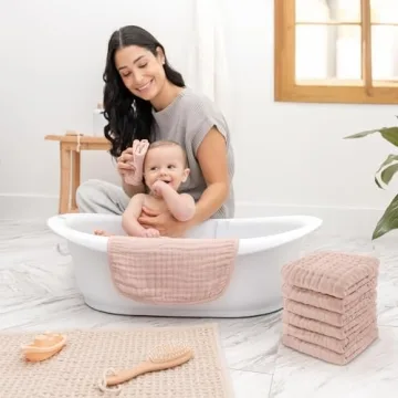 Soft Muslin Cotton Baby Washcloths - 10 Pack