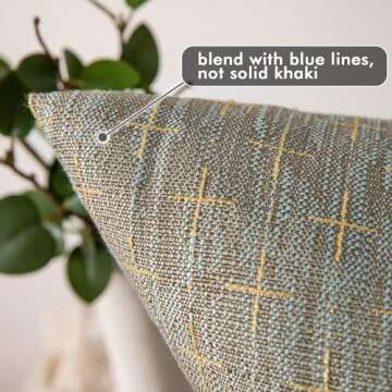 MIULEE Pack of 2 Decorative Burlap Linen Throw Pillow Covers Modern Farmhouse Pillowcase Rustic Wove...