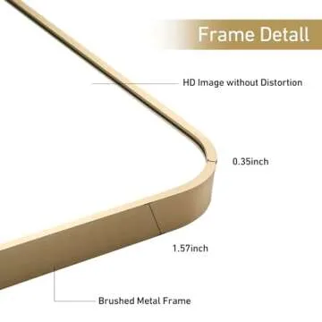 TITAMEG 22x30 Matte Gold Bathroom Mirror for Glam Spaces