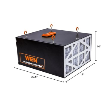 WEN 3410 Air Filtration System 3-Speed Remote Control CFM 400 CFM Black