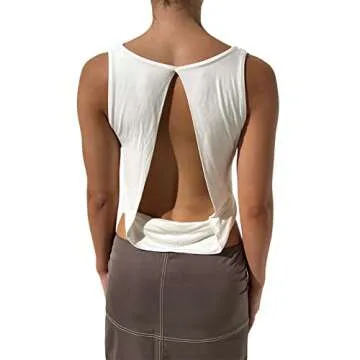 Summer Sleeveless Y2k Tank Tops for Women, Sexy Crop Top Cami Tank Shirts Camisole Vest Trendy Tops Blouse Club Streetwear (C-White, S)