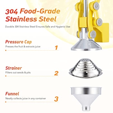 CO-Z Hand Press Citrus Juicer for Fresh Orange and Lime Juice