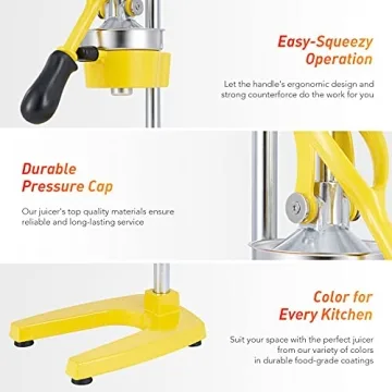 CO-Z Hand Press Citrus Juicer for Fresh Orange and Lime Juice