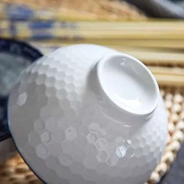 CoreLife Oriental Floral 4pcs Rice Bowl set with Chopsticks for Soup Snack Cereal, Glossy Ceramic Dishwasher Safe Porcelain Bowls in Gift Box - Flower Design, Multicolor