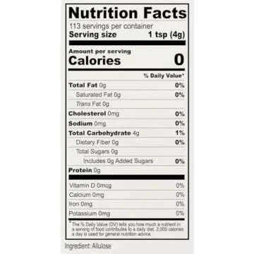 Anthony's Allulose Sweetener, 1 lb, Batch Tested Gluten Free, Keto Friendly Sugar Alternative, Zero Net Carb, Low Calorie