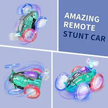 Afqjf RC Car: Colorful Stunt Car for Kids 3-12