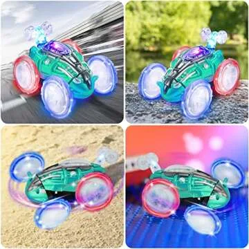 Afqjf RC Car: Colorful Stunt Car for Kids 3-12